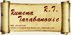 Rumena Tarabanović vizit kartica